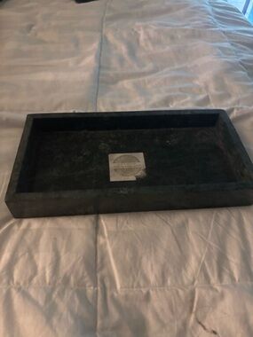 Marble Tray in Dark Green - Home Bath